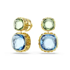 Swarovski Boucles D'Oreilles<Boucles oreilles Chroma Versatile - 5692492 Plaqué or Bleu