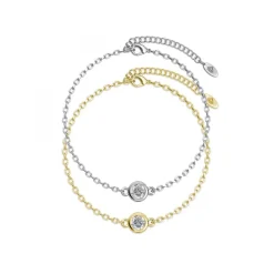 Myc-Paris Bracelets<Bracelet Birth Stone - Multicolore et Cristal DB0005_S_04+DB0005_G_04 Blanc