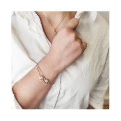 Myc-Paris Bracelets<Bracelet Birth Stone - Multicolore et Cristal DB0005_S_04+DB0005_G_04 Blanc