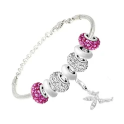 So Charm Bijoux Bracelets<Bracelet de charms perles en acier SC Crystal