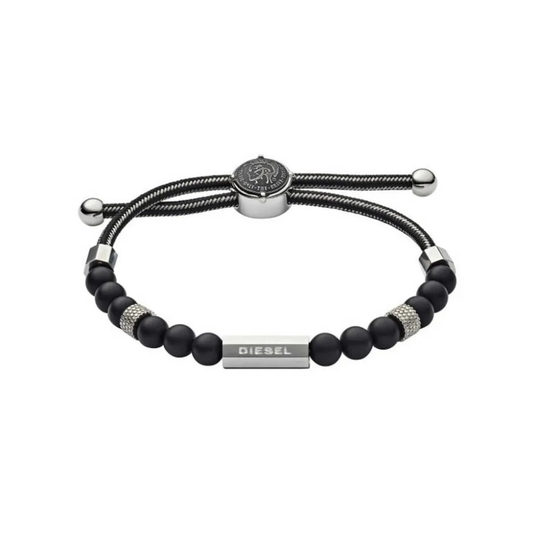 Diesel Bijoux Bracelet<Bracelet BRAVE ARMOR DX1151040 - Bracelet Perles Noir