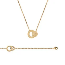 Maison de la Bijouterie Bracelets<Bracelet fantaisie double rond femme plaqué or UYZZ64ZV