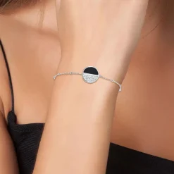 Angèle M Bijoux Bracelets<Bracelet Femme B2313-ARGENT - Angèle M Blanc