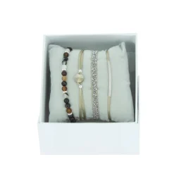 Les Interchangeables Bracelets<Bracelet Femme - A56385 Strass Box Fabric 4
