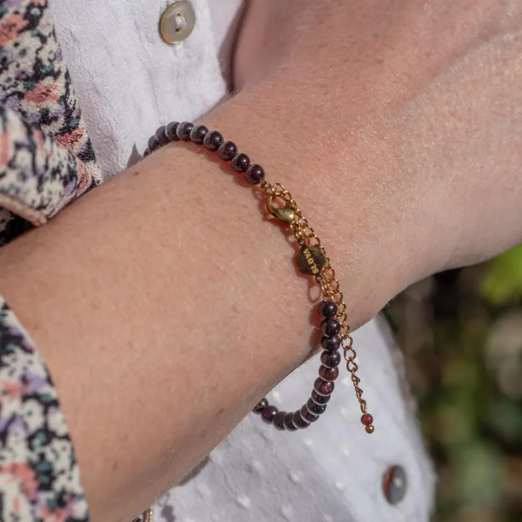 Sloya Bracelets<Bracelet Femme Serena en pierres Grenat Rouge