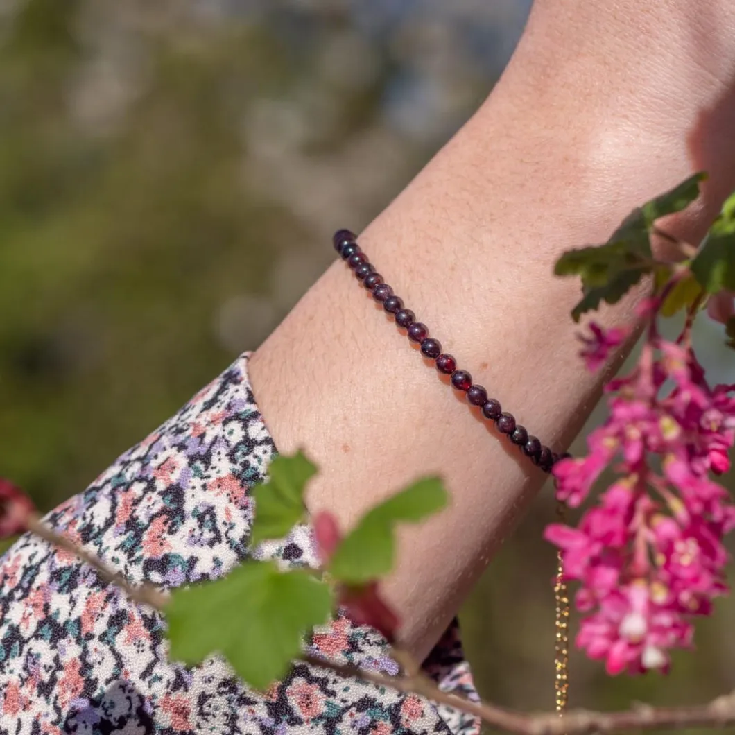 Sloya Bracelets<Bracelet Femme Serena en pierres Grenat Rouge