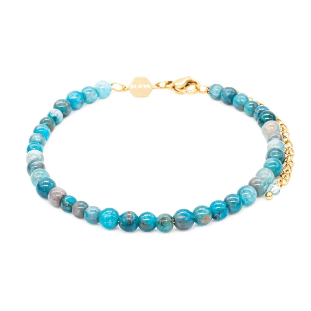 Sloya Bracelets<Bracelet Femme Serena en pierres Apatite Bleu
