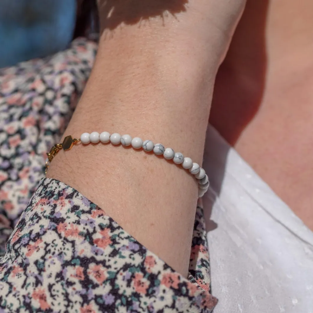 Sloya Bracelets<Bracelet Femme Serena en pierres Howlite