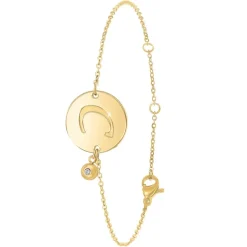 So Charm Bijoux Bracelets<Bracelet Femme So Charm - BD2281-DORE-C-DIAMANT - Bracelet Initial Doré