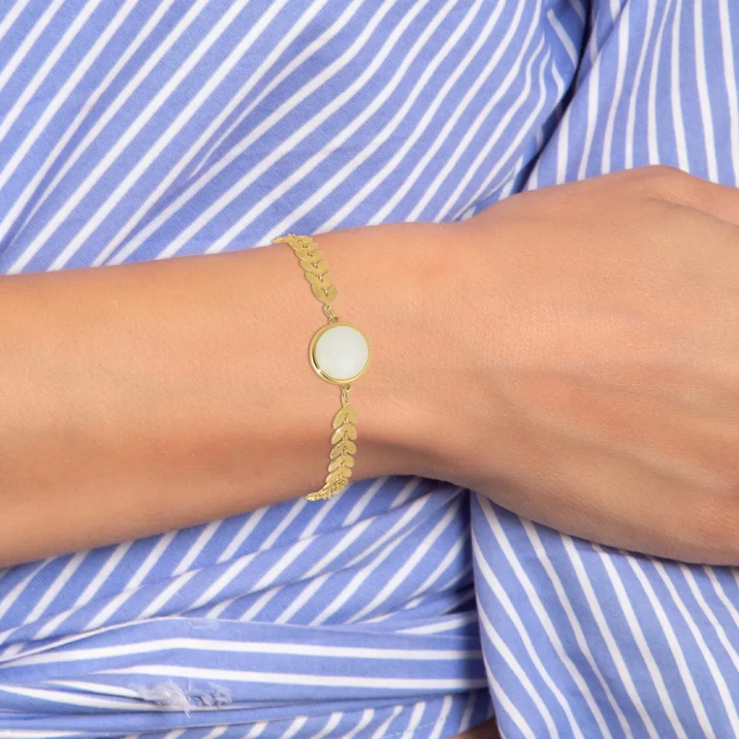 So Charm Bijoux Bracelets<Bracelet Femme So Charm - B3342-BLANC - Bracelet Mode Doré