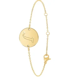 So Charm Bijoux Bracelets<Bracelet Femme So Charm - BD2281-DORE-J-DIAMANT - Bracelet Initial Doré