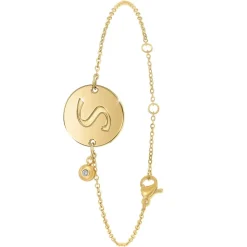 So Charm Bijoux Bracelets<Bracelet Femme So Charm - BD2281-DORE-S-DIAMANT - Bracelet Initial Doré