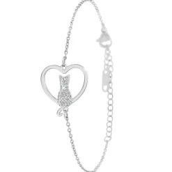 So Charm Bijoux Bracelets<Bracelet Femme So Charm - B3361- - Bracelet Chat é Argent