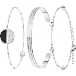 So Charm Bijoux Bracelets<Bracelet Femme So Charm - B2313-ARGENT+B2500-ARGENT+B2371-ARGENT - Bracelets Mode Argentés