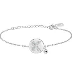 So Charm Bijoux Bracelets<Bracelet Femme So Charm - BD2693-ARGENT-K-DIAMANT - Bracelet Argenté Lettre