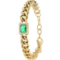 So Charm Bijoux Bracelets<Bracelet Femme So Charm - B3216-DORE-VERT - Bracelet Mode Doré
