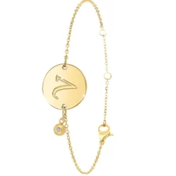So Charm Bijoux Bracelets<Bracelet Femme So Charm - BD2281-DORE-V-DIAMANT - Bracelet Initial Doré