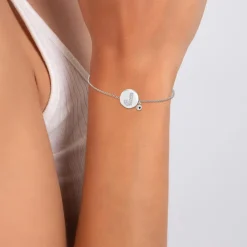 So Charm Bijoux Bracelets<Bracelet Femme So Charm - BD2693-ARGENT-J-DIAMANT - Bracelet Argenté Lettre