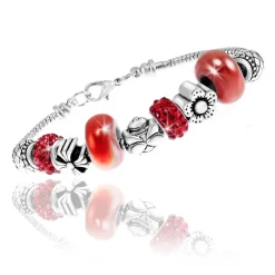 So Charm Bijoux Bracelets<Bracelet Femme So Charm - B1144-ROUGE - Bracelet Perle Rouge Argent