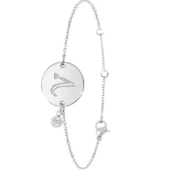 So Charm Bijoux Bracelets<Bracelet Femme So Charm - BD2281-ARGENT-V-DIAMANT - Bracelet Initial Argenté