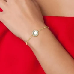 So Charm Bijoux Bracelets<Bracelet Femme So Charm - B2125-BLANC - Bracelet Mode Doré