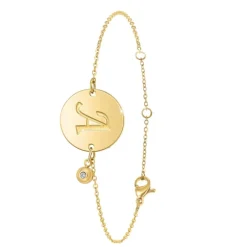 So Charm Bijoux Bracelets<Bracelet Femme So Charm - BD2281-DORE-A-DIAMANT - Bracelet Initial Doré