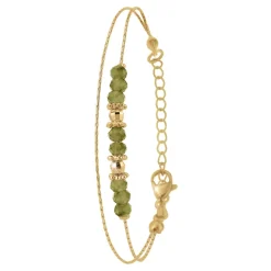 So Charm Bijoux Bracelets<Bracelet Femme So Charm - B4174- - Bracelet Mode Doré Vert