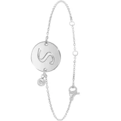 So Charm Bijoux Bracelets<Bracelet Femme So Charm - BD2281-ARGENT-S-DIAMANT - Bracelet Initial Argenté