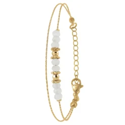 So Charm Bijoux Bracelets<Bracelet Femme So Charm - B4174- - Bracelet Mode Doré Blanc