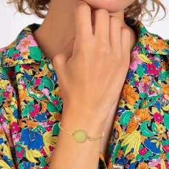 So Charm Bijoux Bracelets<Bracelet Femme So Charm - B3308-DORE-BLANC - Bracelet Mode Doré