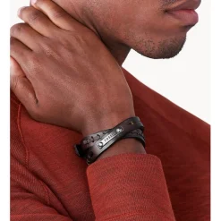 Fossil Bijoux Bracelet<Bracelet JF87354040 - Bracelet Cuir Marron Mode Homme