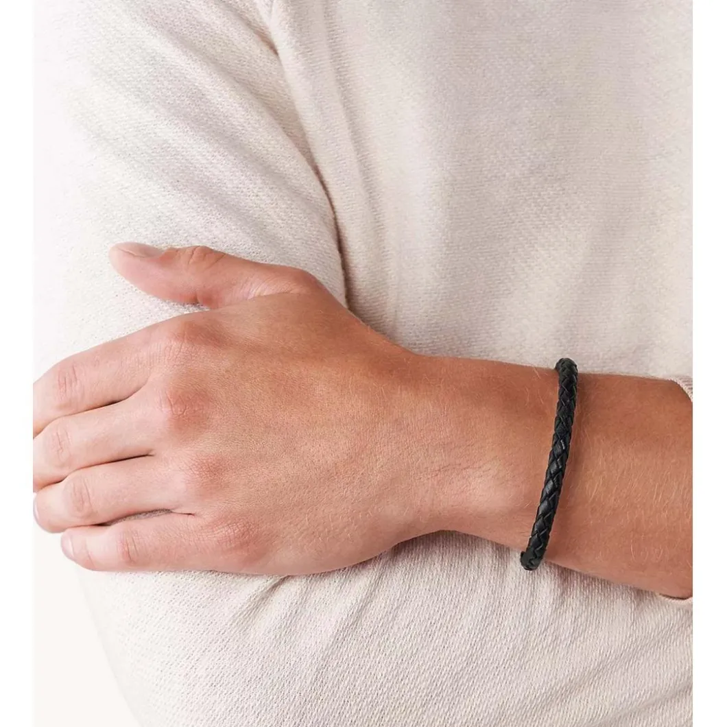 Fossil Bijoux Bracelet<Bracelet JF00510797 - Bracelet Cuir Acier Homme