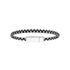 Maison de la Bijouterie Bracelet<Bracelet Homme acier cuir tressé noir 3ZYZYWYZ