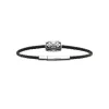Maison de la Bijouterie Bracelet<Bracelet Homme acier cuir tressé noir 3ZYZY0ZU