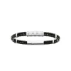 Maison de la Bijouterie Bracelet<Bracelet Homme acier double cuir tressé noir 3ZYZ34YZ