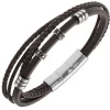 All Blacks Bijoux Bracelet<Bracelet Homme - 682408 Acier, Cuir Couleur Marron