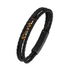 All Blacks Bijoux Bracelet<Bracelet Homme All Blacks 682152 - Cuir Noir