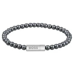 Boss Bijoux Bracelet<Bracelet Homme Sphere Beads-1580790M Acier Argent, Gris