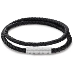 Calvin Klein Bijoux Bracelet<Bracelet Homme - 35000093 Cuir, Acier Noir
