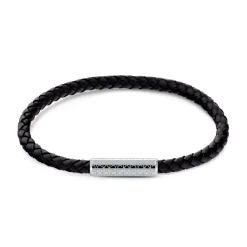 Calvin Klein Bijoux Bracelet<Bracelet Homme - 35000101 Cuir, Acier Noir