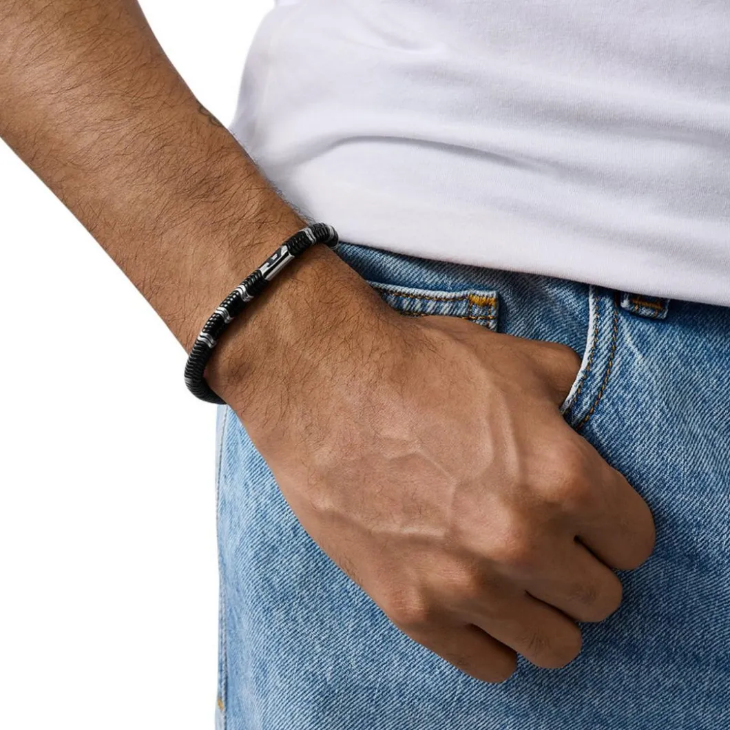 Diesel Bijoux Bracelet<Bracelet Homme Acier Classique - DX1574931 Hématite