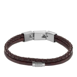 Fossil Bijoux Bracelet<Bracelet Homme - JF04702040 - Cuir,Acier Marron