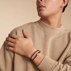 Fossil Bijoux Bracelet<Bracelet Homme - JF04702040 - Cuir,Acier Marron