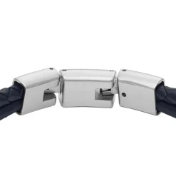 Fossil Bijoux Bracelet<Bracelet Homme - JF04703998 - Cuir,Acier Bleu