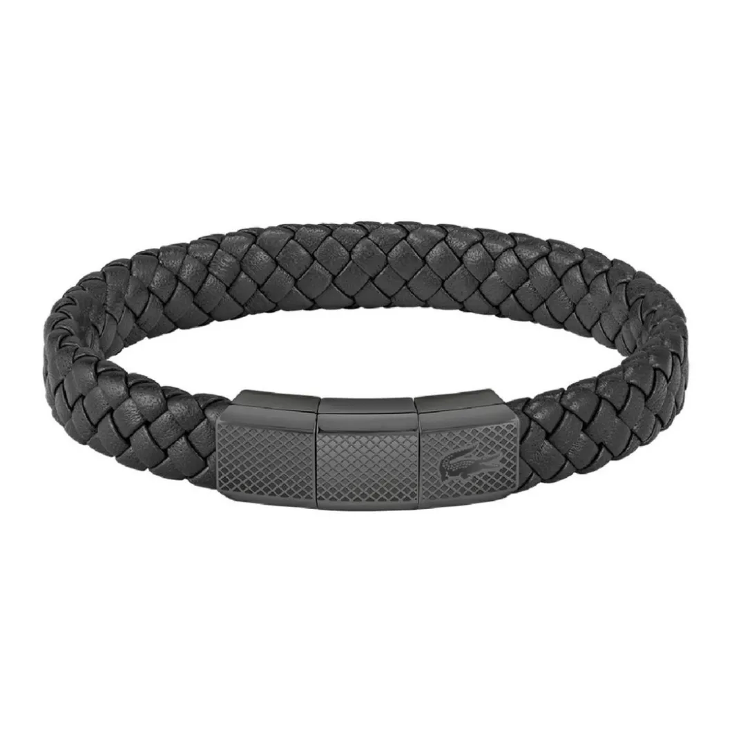 Lacoste Bracelet<Bracelet Homme Rokel - 2040285 Cuir Noir