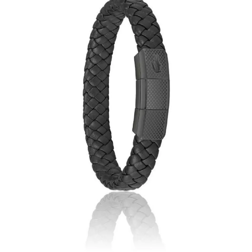 Lacoste Bracelet<Bracelet Homme Rokel - 2040285 Cuir Noir
