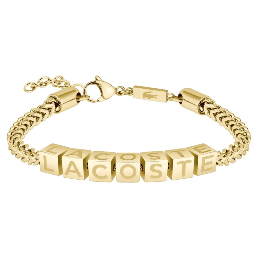 Lacoste Bracelet<Bracelet Homme Script - 2040522 Acier Doré