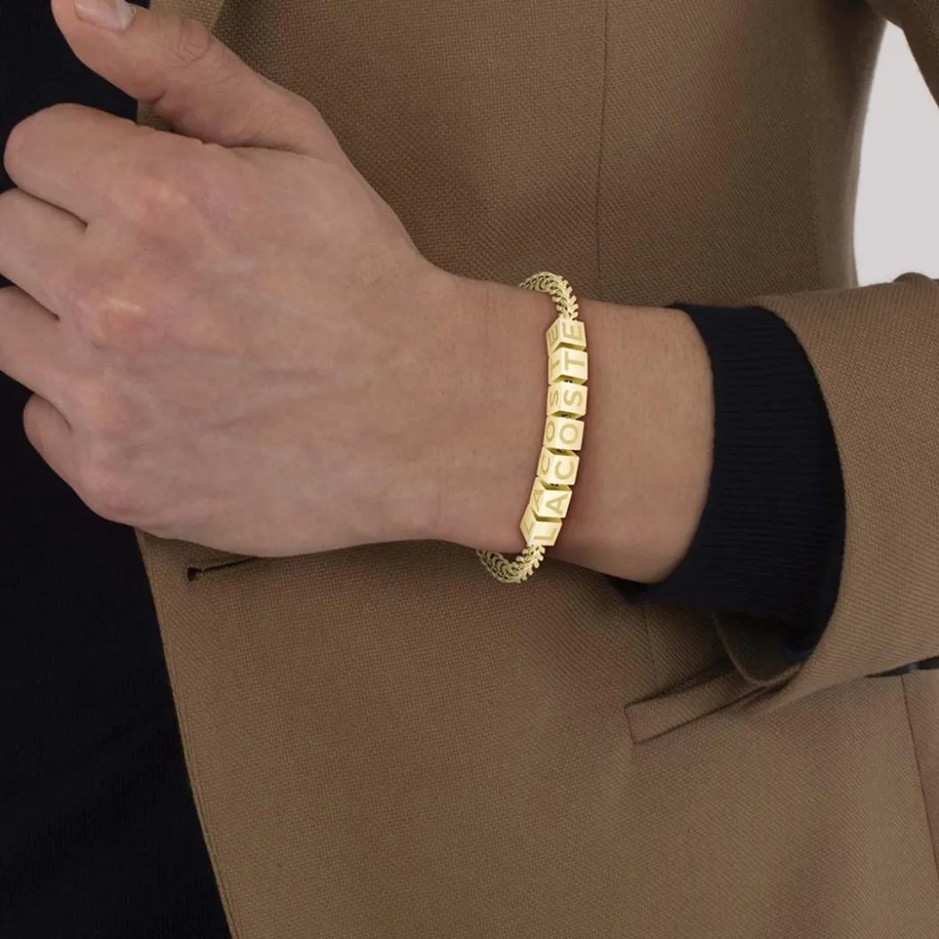 Lacoste Bracelet<Bracelet Homme Script - 2040522 Acier Doré
