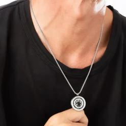 Lotus Style Bijoux Collier Et Pendentif|Bracelet<Bracelet Homme Men In Black - LS2368-1-1 Acier