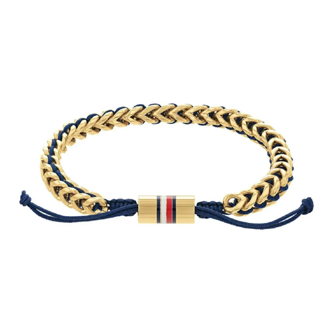 Tommy Hilfiger Bijoux Bracelet<Bracelet Homme Tommy Hilfiger Braided Metal - 2790512 Acier, Nylon Doré, Bleu